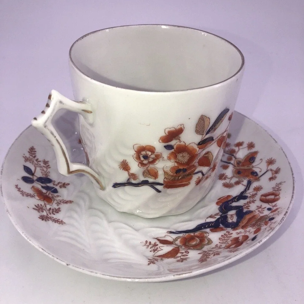 Cup & Saucer Minton Amherst Japan Ironstone Ware Numbered Vintage Butterfly Gift